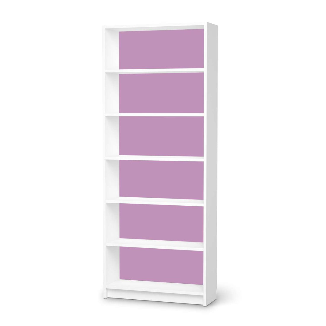 Klebefolie Flieder Light - IKEA Billy Regal 6 Fächer - weiss