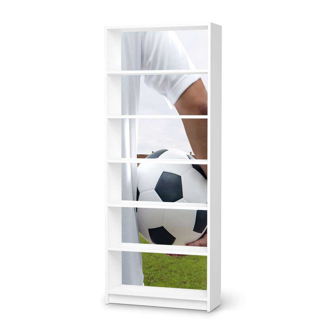 Klebefolie Footballmania - IKEA Billy Regal 6 Fächer - weiss