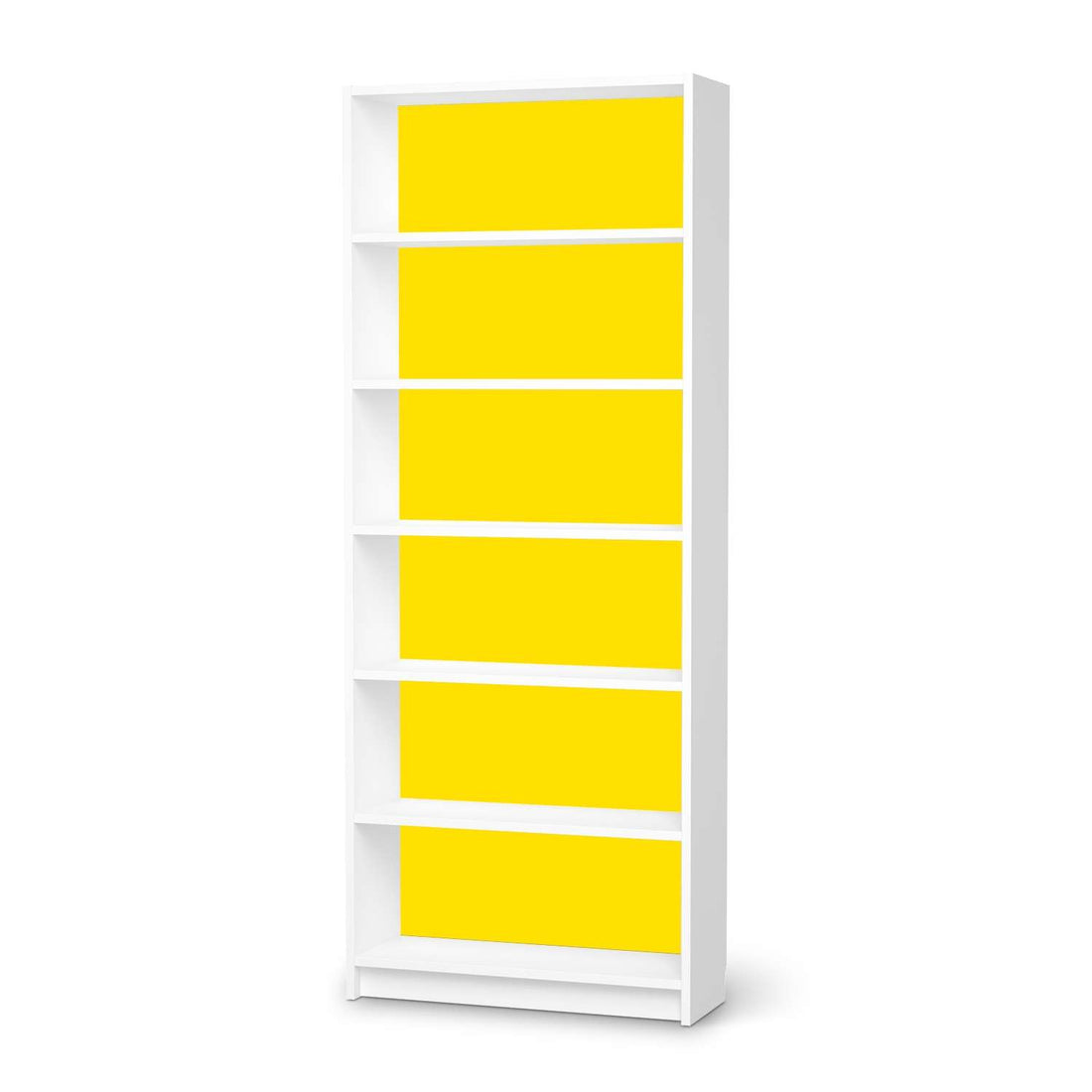 Klebefolie Gelb Dark - IKEA Billy Regal 6 Fächer - weiss