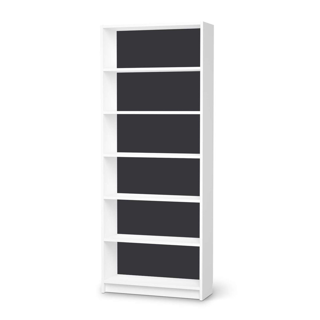 Klebefolie Grau Dark - IKEA Billy Regal 6 Fächer - weiss