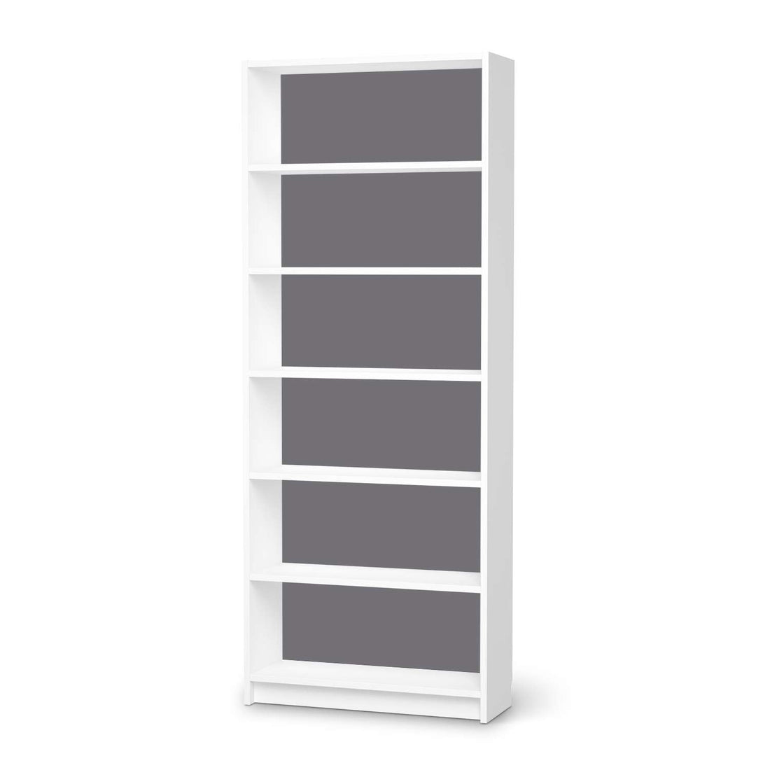 Klebefolie Grau Light - IKEA Billy Regal 6 Fächer - weiss