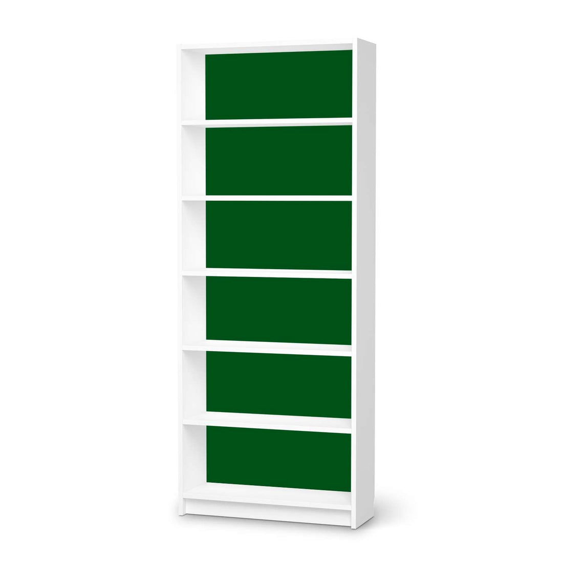 Klebefolie Grün Dark - IKEA Billy Regal 6 Fächer - weiss