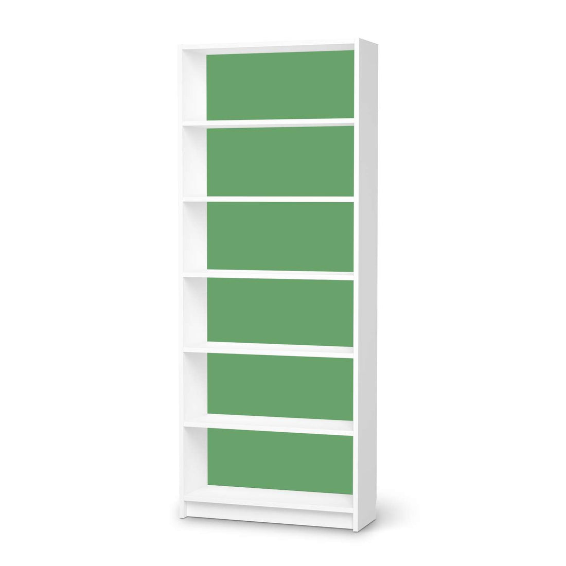 Klebefolie Grün Light - IKEA Billy Regal 6 Fächer - weiss