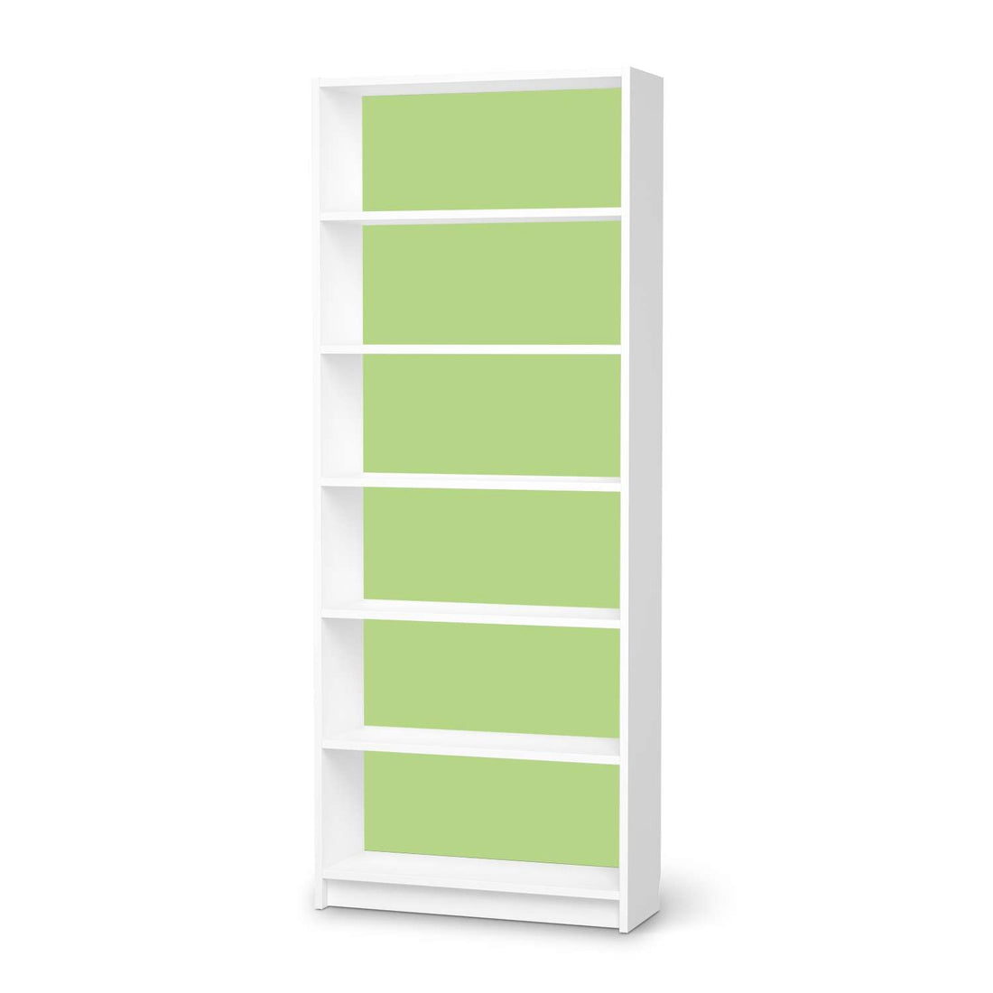 Klebefolie Hellgrün Light - IKEA Billy Regal 6 Fächer - weiss