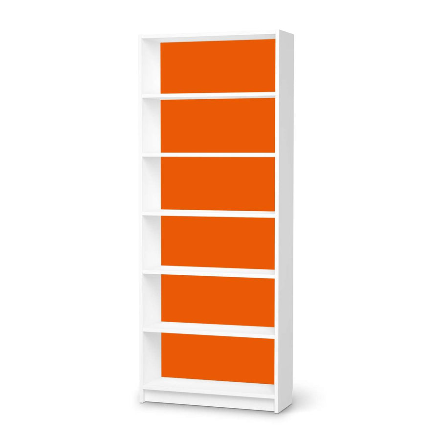 Klebefolie Orange Dark - IKEA Billy Regal 6 Fächer - weiss