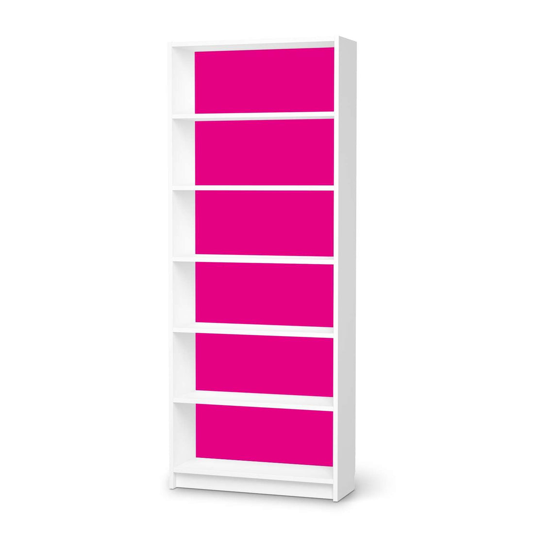 Klebefolie Pink Dark - IKEA Billy Regal 6 Fächer - weiss