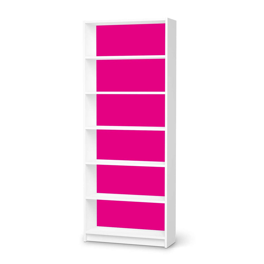 Klebefolie Pink Dark - IKEA Billy Regal 6 Fächer - weiss