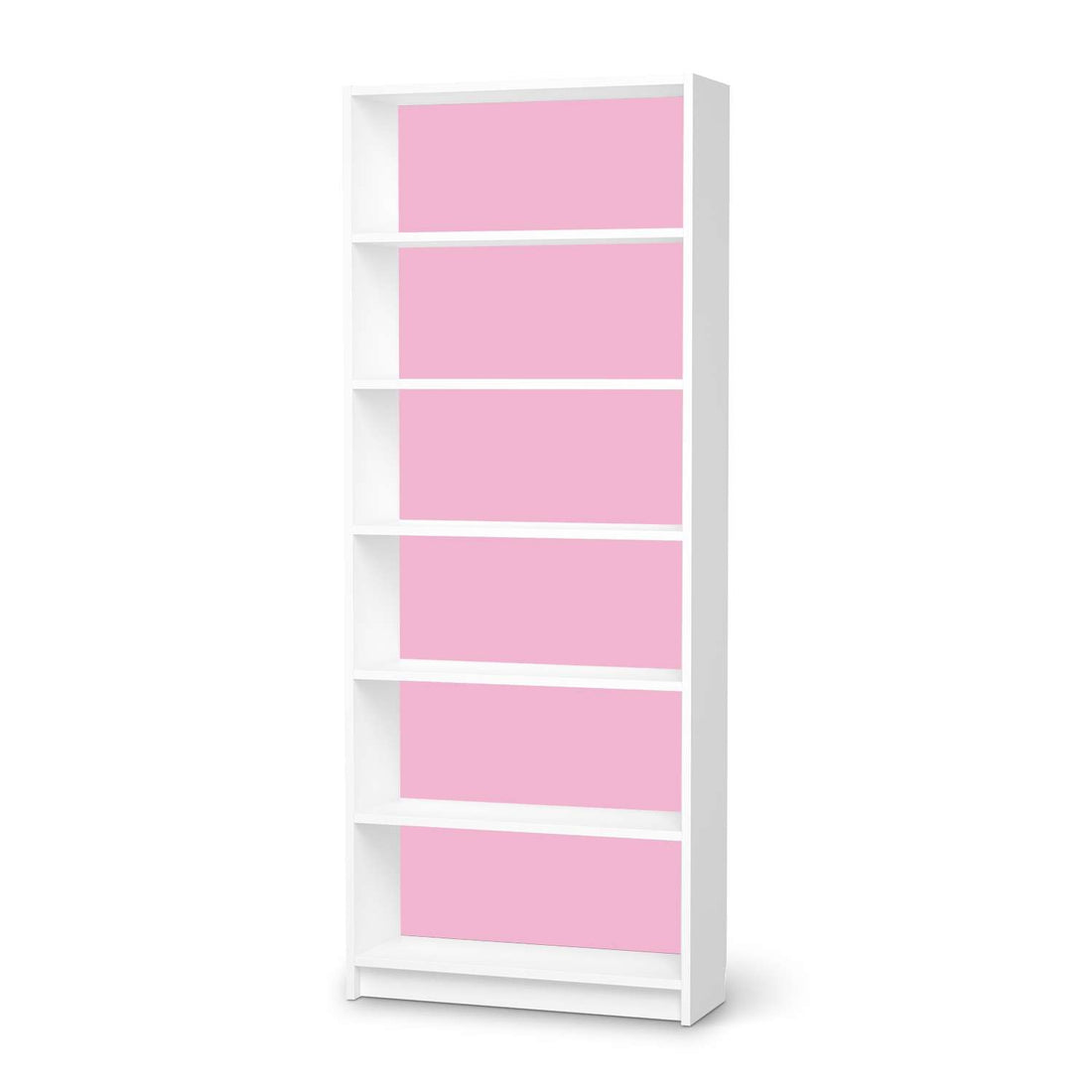 Klebefolie Pink Light - IKEA Billy Regal 6 Fächer - weiss