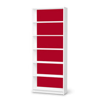 Klebefolie Rot Dark - IKEA Billy Regal 6 Fächer - weiss