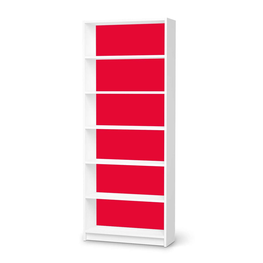 Klebefolie Rot Light - IKEA Billy Regal 6 Fächer - weiss