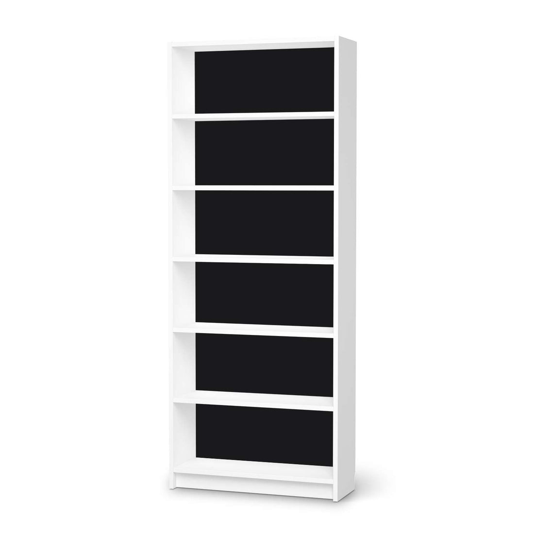 Klebefolie Schwarz - IKEA Billy Regal 6 Fächer - weiss
