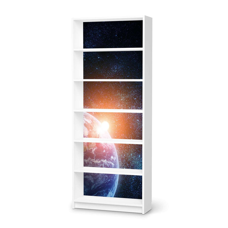 Klebefolie Sunrise - IKEA Billy Regal 6 Fächer - weiss