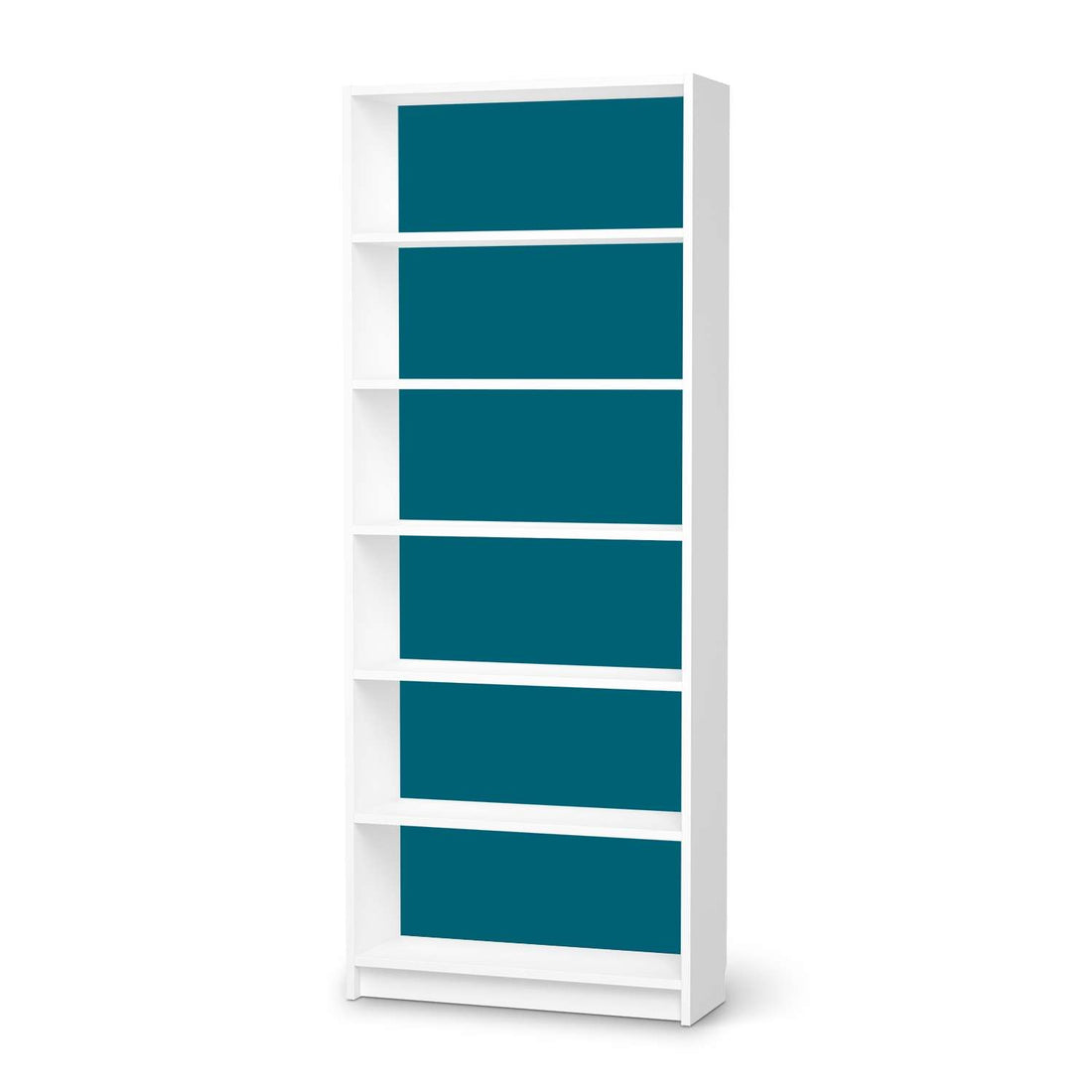 Klebefolie Türkisgrün Dark - IKEA Billy Regal 6 Fächer - weiss