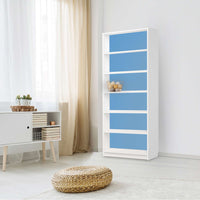 Klebefolie Blau Light - IKEA Billy Regal 6 Fächer - Wohnzimmer