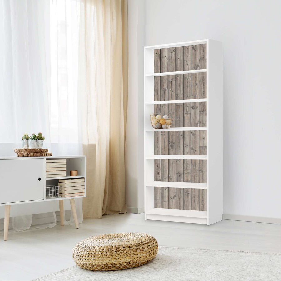 Klebefolie Dark washed - IKEA Billy Regal 6 Fächer - Wohnzimmer