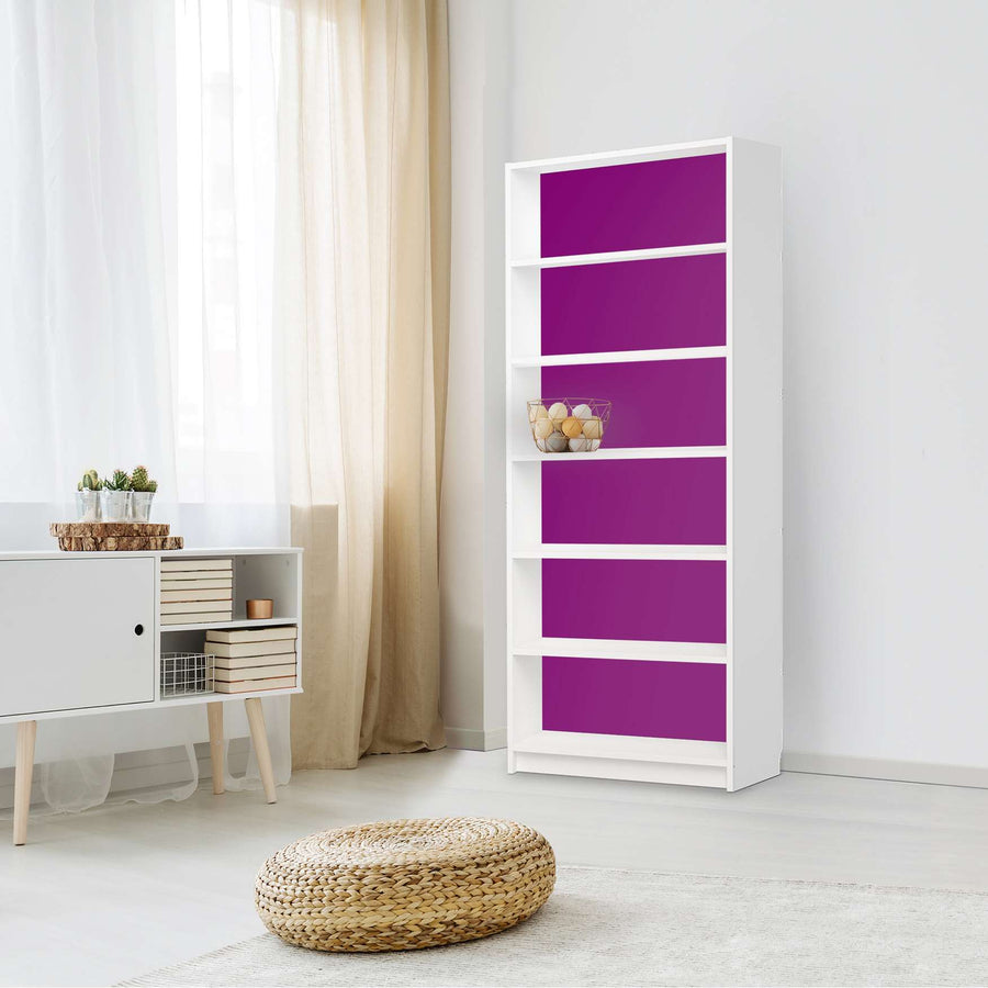 Klebefolie Flieder Dark - IKEA Billy Regal 6 Fächer - Wohnzimmer