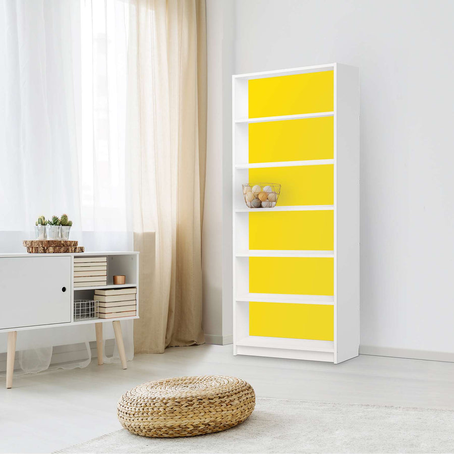 Klebefolie Gelb Dark - IKEA Billy Regal 6 Fächer - Wohnzimmer