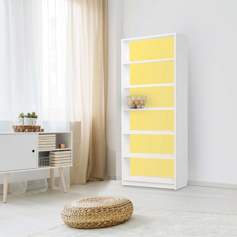 Klebefolie Gelb Light - IKEA Billy Regal 6 Fächer - Wohnzimmer