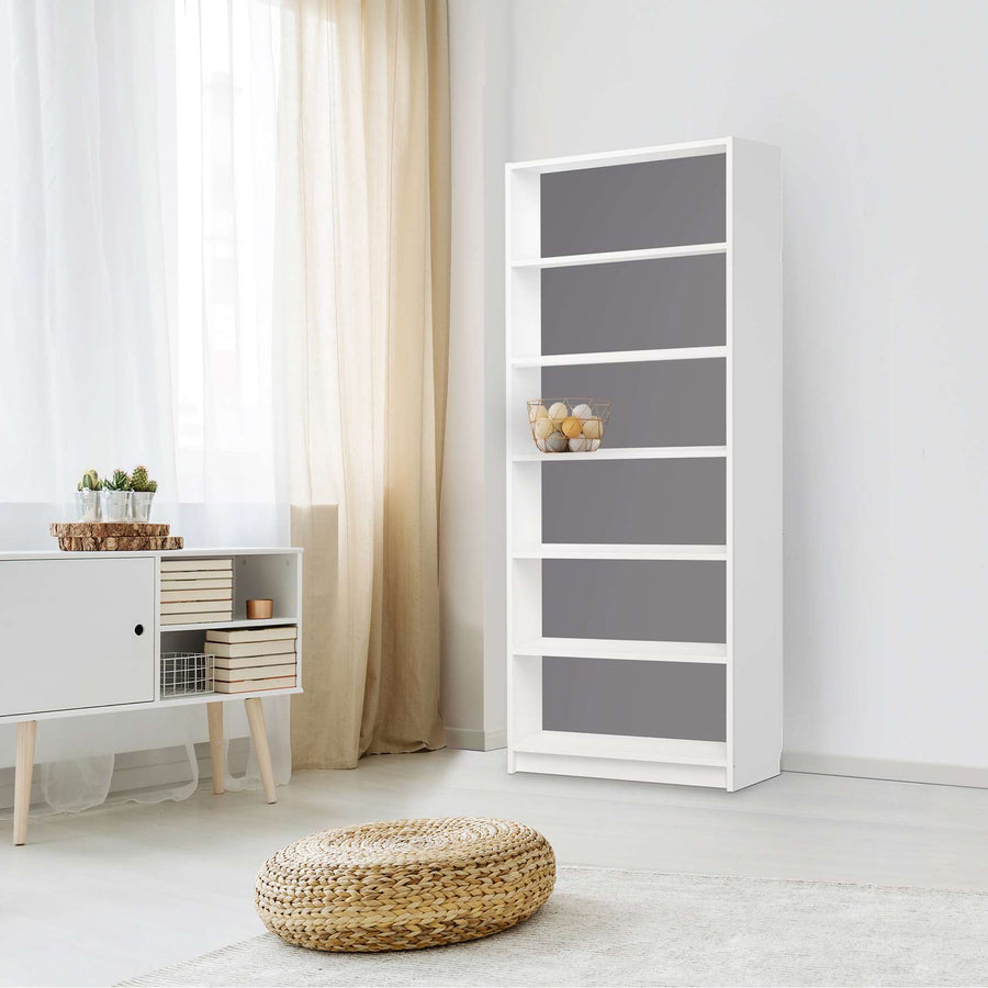 Klebefolie Grau Light - IKEA Billy Regal 6 Fächer - Wohnzimmer