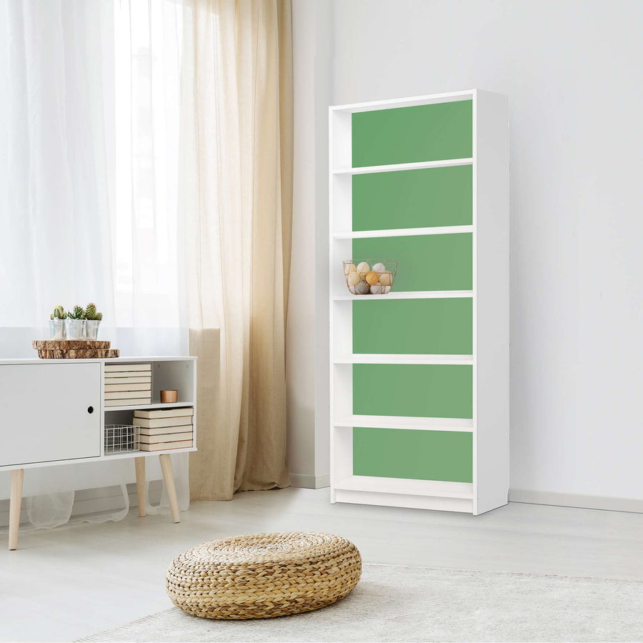 Klebefolie Grün Light - IKEA Billy Regal 6 Fächer - Wohnzimmer
