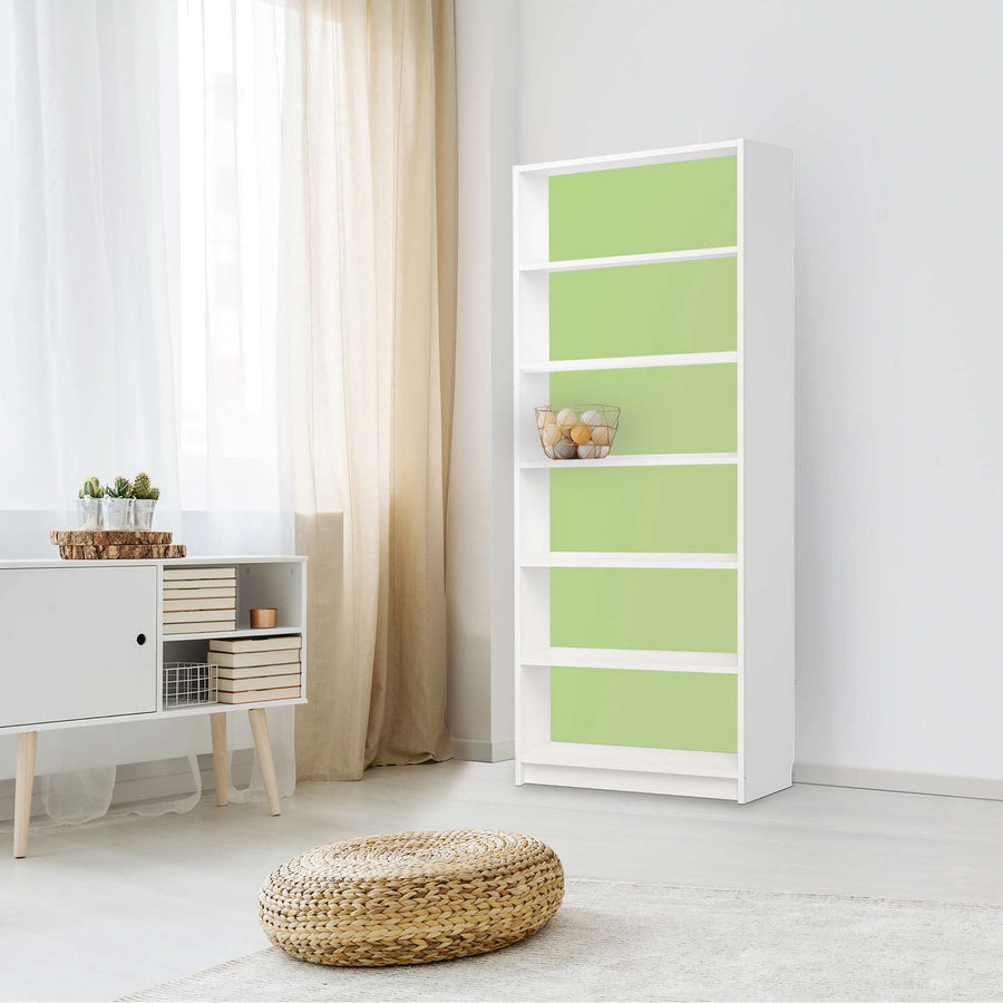 Klebefolie Hellgrün Light - IKEA Billy Regal 6 Fächer - Wohnzimmer