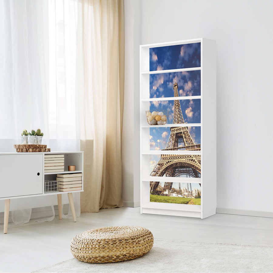 Klebefolie La Tour Eiffel - IKEA Billy Regal 6 Fächer - Wohnzimmer