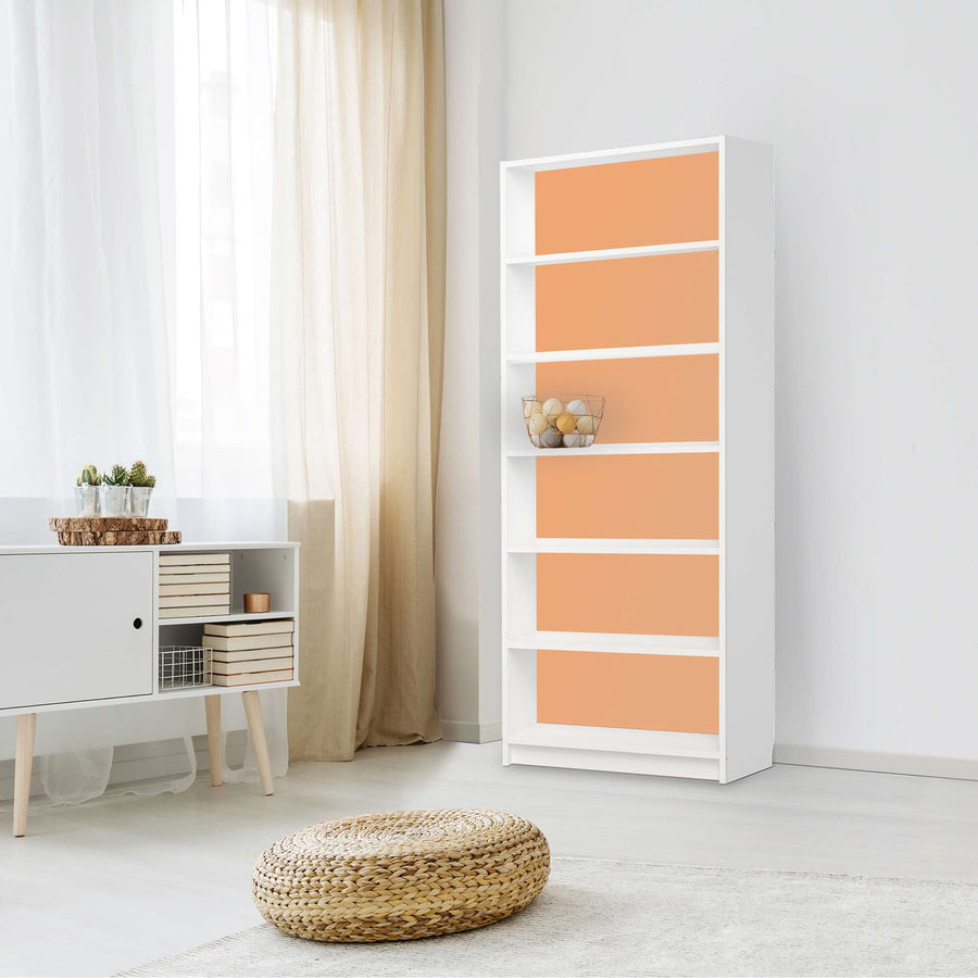 Klebefolie Orange Light - IKEA Billy Regal 6 Fächer - Wohnzimmer