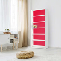 Klebefolie Rot Light - IKEA Billy Regal 6 Fächer - Wohnzimmer