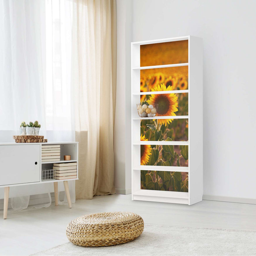 Klebefolie Sunflowers - IKEA Billy Regal 6 Fächer - Wohnzimmer