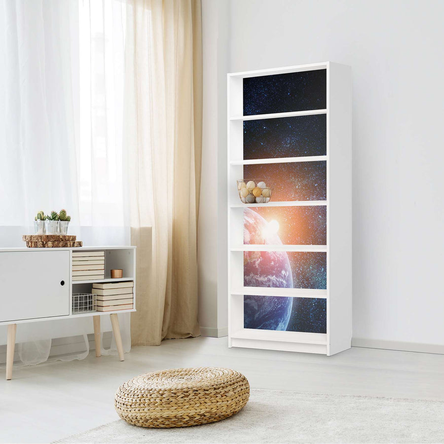 Klebefolie Sunrise - IKEA Billy Regal 6 Fächer - Wohnzimmer