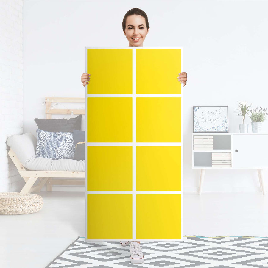 Klebefolie Gelb Dark - IKEA Expedit Regal 8 Türen - Folie