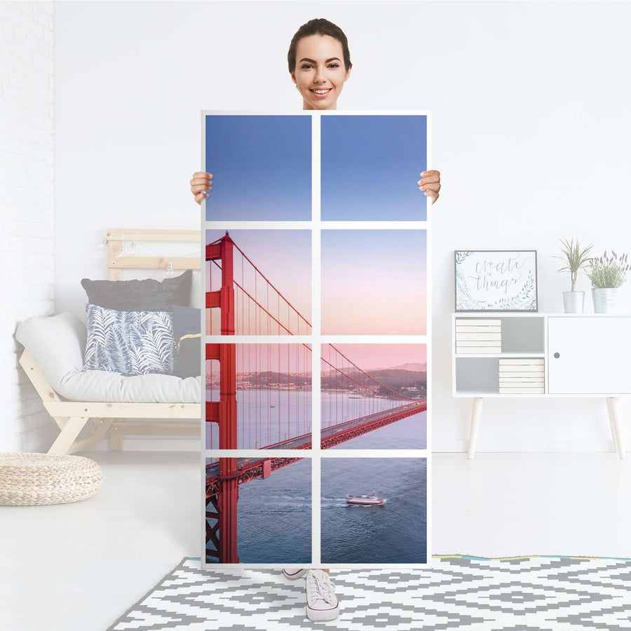 Klebefolie Golden Gate - IKEA Expedit Regal 8 Türen - Folie