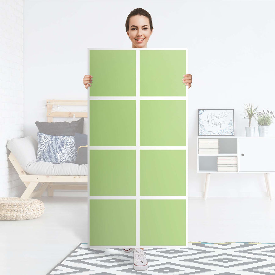 Klebefolie Hellgrün Light - IKEA Expedit Regal 8 Türen - Folie