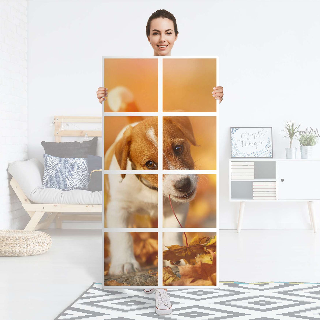 Klebefolie Jack the Puppy - IKEA Expedit Regal 8 Türen - Folie