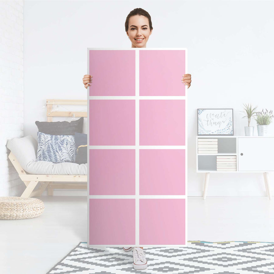 Klebefolie Pink Light - IKEA Expedit Regal 8 Türen - Folie