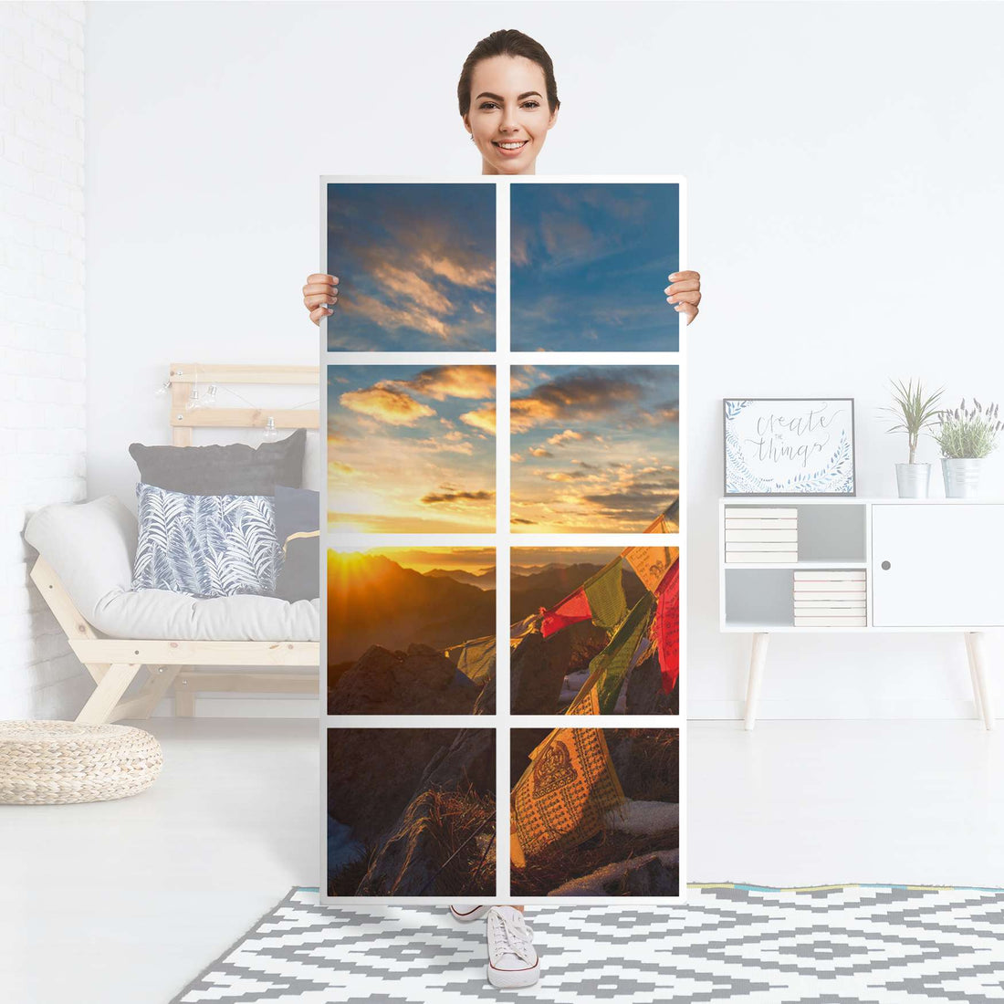 Klebefolie Tibet - IKEA Expedit Regal 8 Türen - Folie