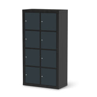 Klebefolie Blaugrau Dark - IKEA Expedit Regal 8 Türen - schwarz