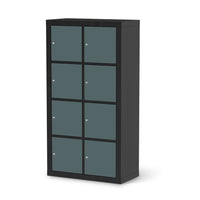 Klebefolie Blaugrau Light - IKEA Expedit Regal 8 Türen - schwarz
