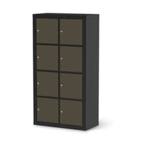 Klebefolie Braungrau Dark - IKEA Expedit Regal 8 Türen - schwarz
