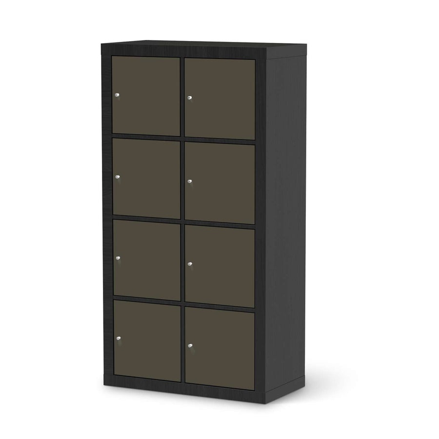 Klebefolie Braungrau Dark - IKEA Expedit Regal 8 Türen - schwarz