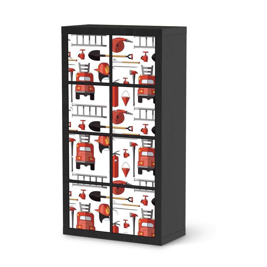 Klebefolie Firefighter - IKEA Expedit Regal 8 Türen - schwarz