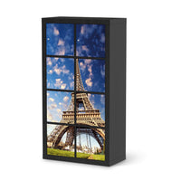 Klebefolie La Tour Eiffel - IKEA Expedit Regal 8 Türen - schwarz