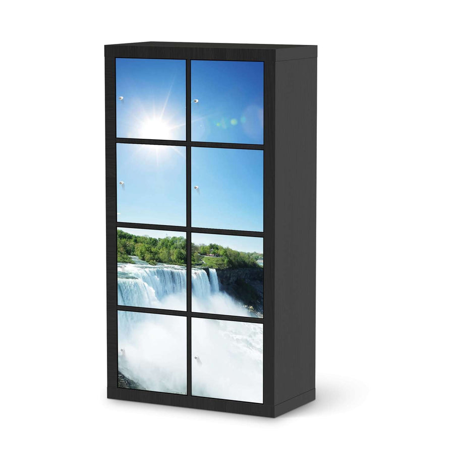 Klebefolie Niagara Falls - IKEA Expedit Regal 8 Türen - schwarz