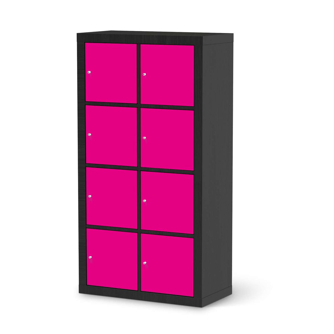 Klebefolie Pink Dark - IKEA Expedit Regal 8 Türen - schwarz