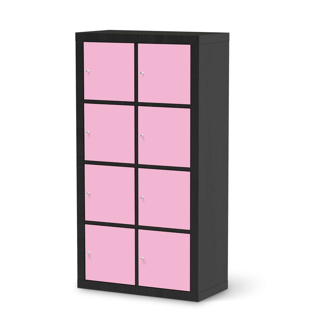 Klebefolie Pink Light - IKEA Expedit Regal 8 Türen - schwarz