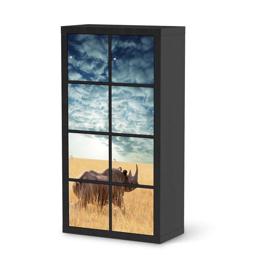 Klebefolie Rhino - IKEA Expedit Regal 8 Türen - schwarz