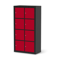 Klebefolie Rot Dark - IKEA Expedit Regal 8 Türen - schwarz