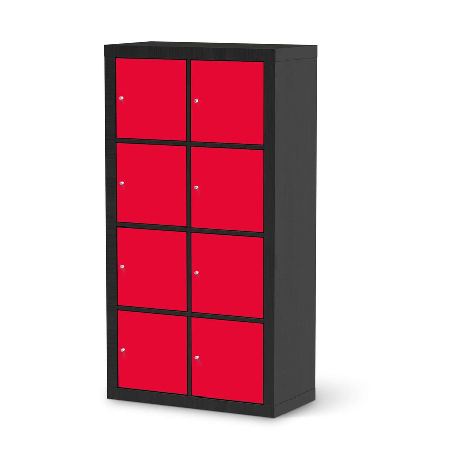 Klebefolie Rot Light - IKEA Expedit Regal 8 Türen - schwarz