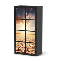 Klebefolie Savanne - IKEA Expedit Regal 8 Türen - schwarz