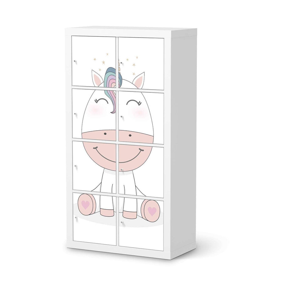 Klebefolie Baby Unicorn - IKEA Expedit Regal 8 Türen  - weiss